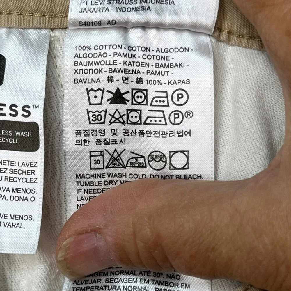 Levi's Cargo Shorts Mens 36 Khaki Tan Ripstop Flap Pocket Utility Outdoor EUC